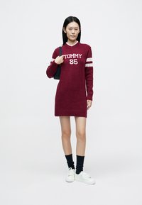 Tommy Jeans SWEATER DRESS - Φόρεμα-πουλόβερ - lavish cerise