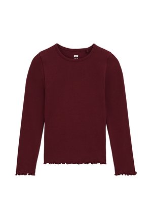 WE Fashion, T-shirt à manches longues - burgundy red