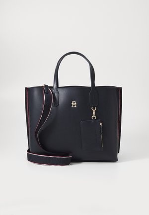 Tommy Hilfiger, DISTINCT SATCHEL - Shopping bags - space blue