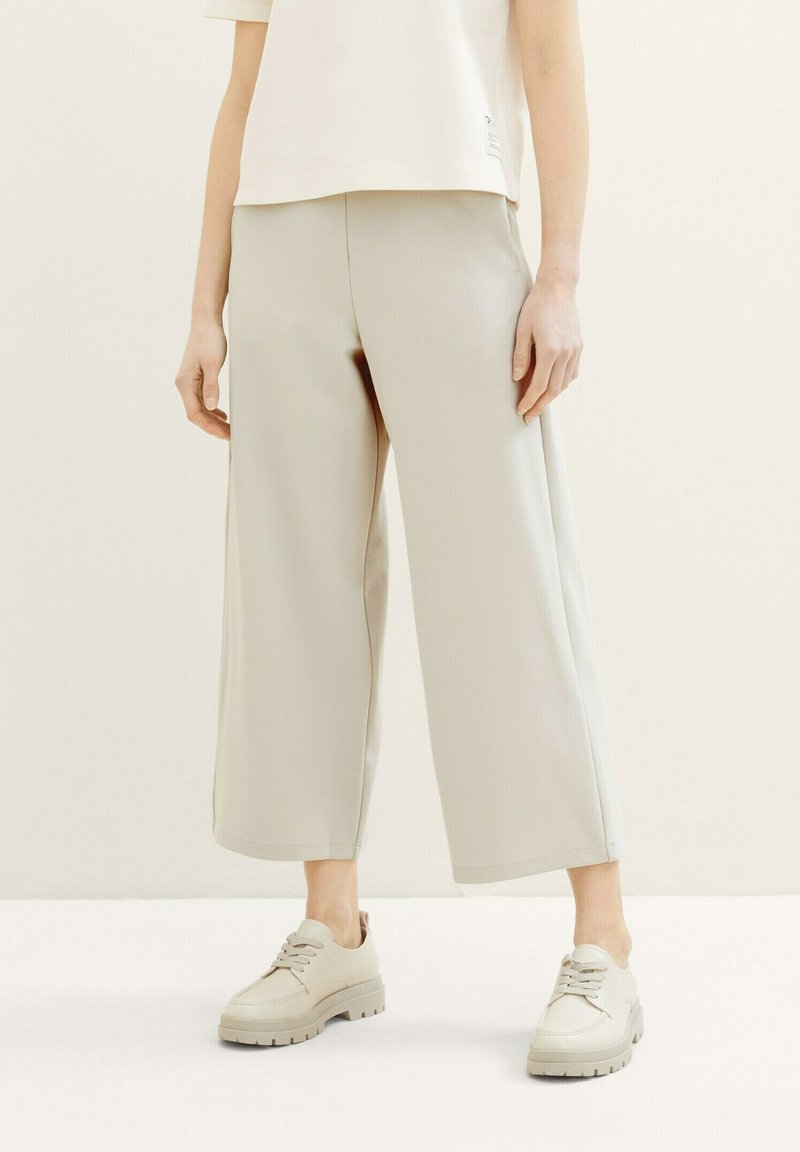 TOM TAILOR DENIM EASY CULOTTE - Pantaloni - beige grey