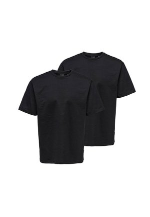 2ER PACK FRED - T-Shirt basic - schwarz