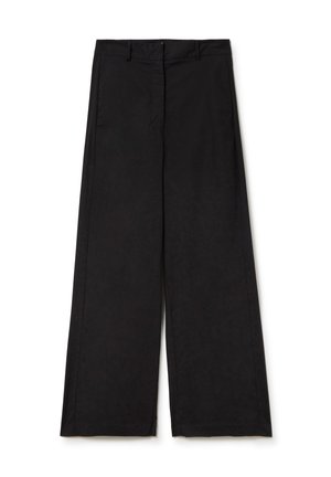 Stefanel STRAIGHT-FIT - Stoffhose - black