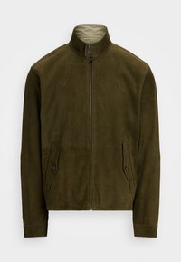 REVERSIBLE SUEDE-TAFFETA JACKET - Casaco de couro - company olive/fall sage