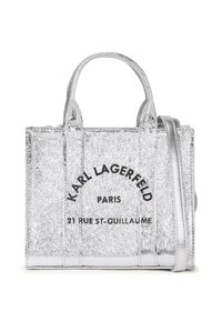 MINI WRINKLE TOTE - Shoppingväska - silver-coloured