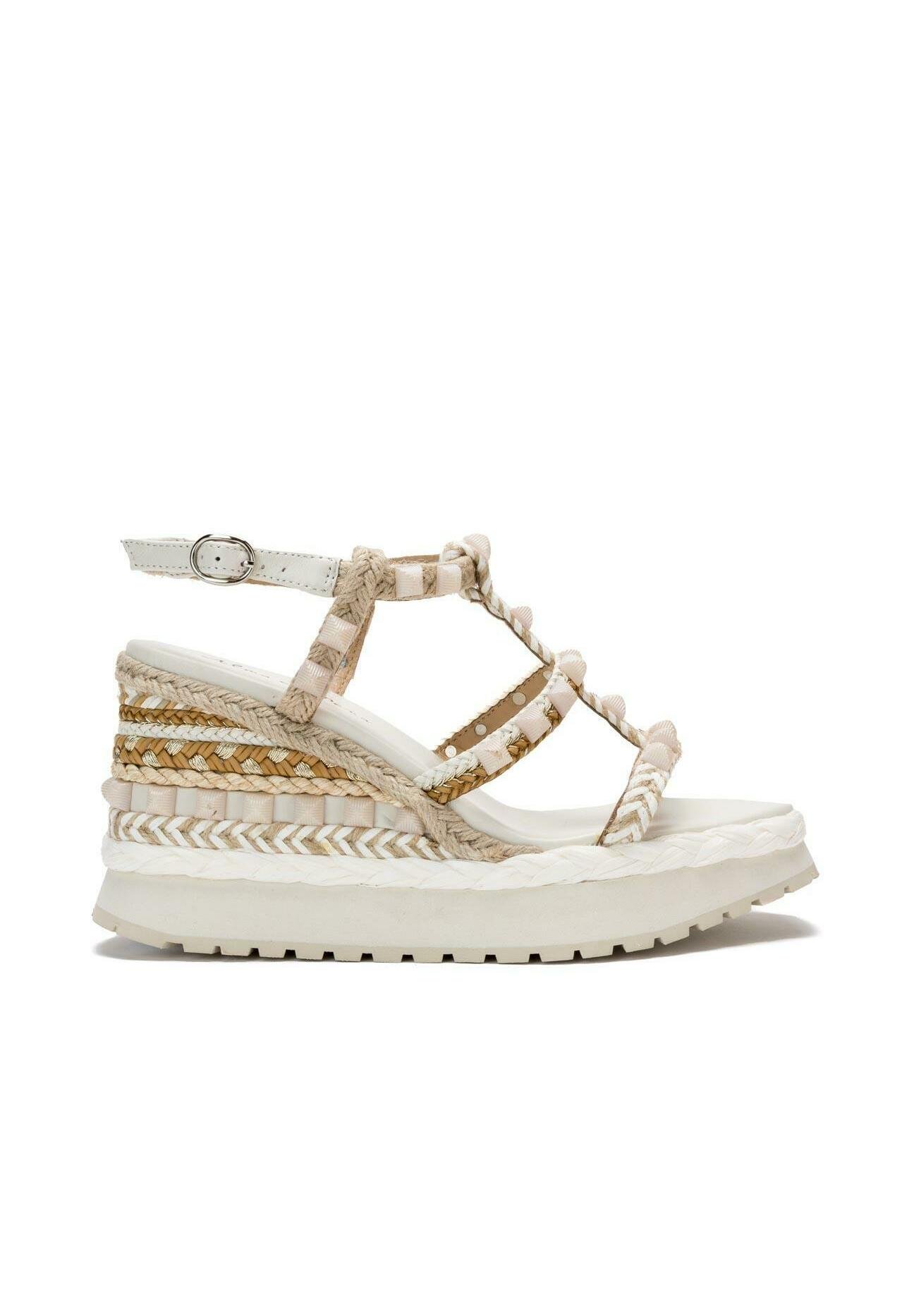 Alma en Pena KUNCITA - Sandalias de cuña - blanco - Zalando.es
