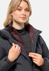 Jack Wolfskin MOONRISE FULL ZIP W - Giacca in pile - dark maroon
