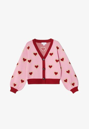 Never Fully Dressed, HEARTS CARDIGAN - Gilet - pink