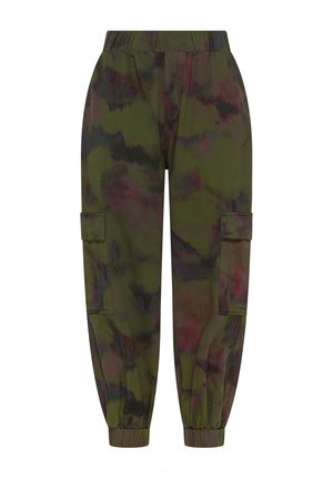 Deha, PRINTED CARGO TROUSERS - TROUSERS - Cargobukser - green