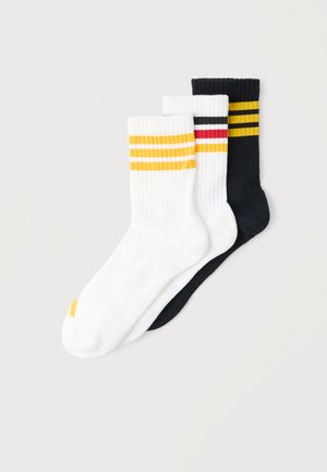 UNISEX 3 PACK - Calze sportive - white/black/collegiate gold-coloured
