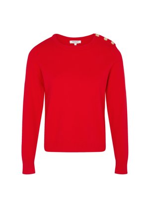 Morgan, MORGAN MORGAN SWEATER WITH ROUND NECK AND BUTTONS - Strickpullover - rouge