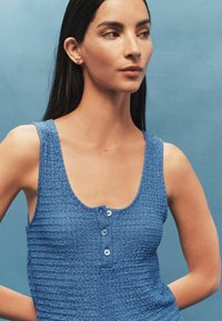 Next TEXTURED REGULAR FIT - Top - colbalt blue