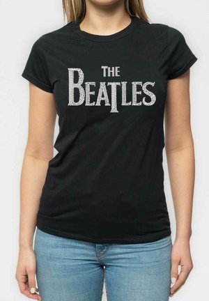THE BEATLES DROP T DIAMANTE LOGO SKINNY - Print T-shirt - black