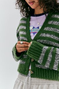 BDG Urban Outfitters LAGUNA  - Casaco de malha - green/grey