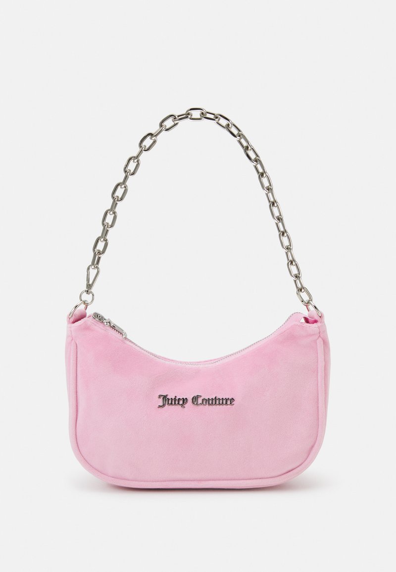 Juicy Couture KABELO SHOULDER BAG WITH CHAIN STRAP METAL PLAQUE UNISEX - Käekott - begonia pink