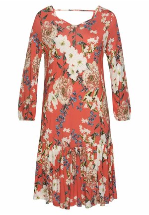 s.Oliver Jerseykleid - koralle-bedruckt