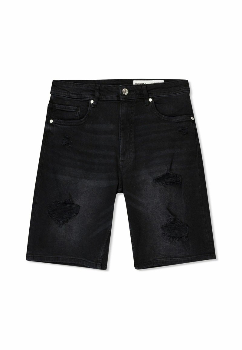Bershka - Jeans Shorts - black, Vergrößern