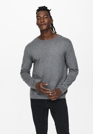 ONSWYLER LIFE LS CREW NOOS - Maglione - medium grey melange