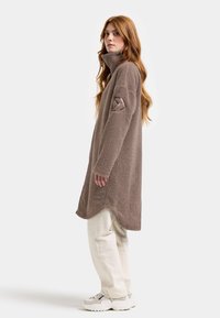 Didriksons JILL LONG FULL-ZIP - Fleecejacka - bark