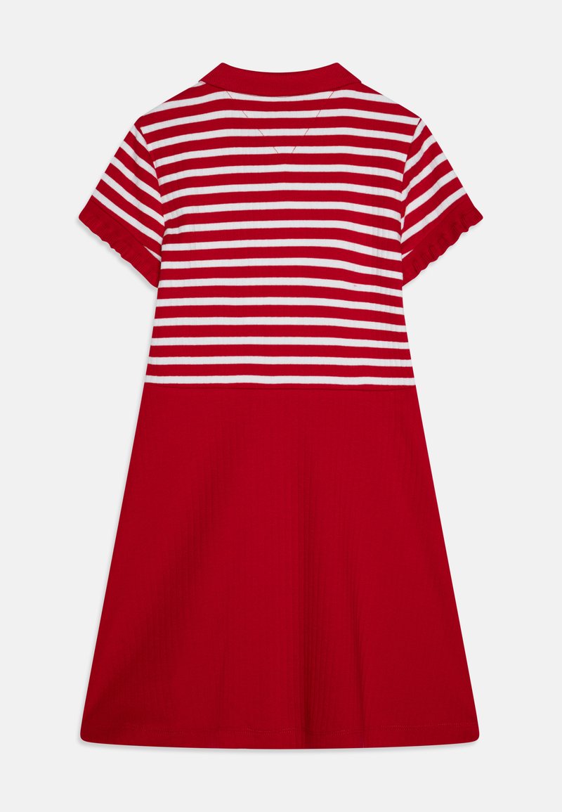 strapless open back dress Skater Red Dress Flared