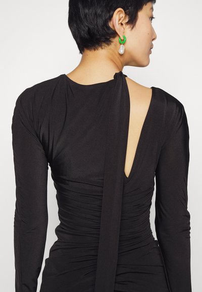 Victoria Beckham ASYMMETRIC RUCHED FLOORLENGTH - Koktailové šaty/večierkové šaty - black