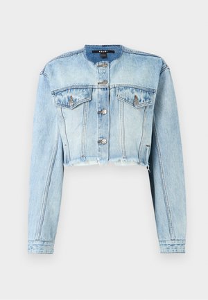 TORN OFF CROP TRUCKER VAPOUR - Jakna iz džinsa - dark blue