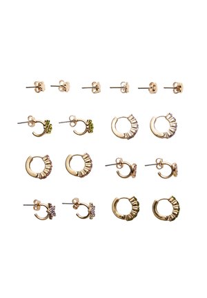 SET OF 9 PAIRS - Korvakorut - gold-coloured