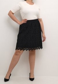 Kaffe Curve A-linjainen hame - mottled black