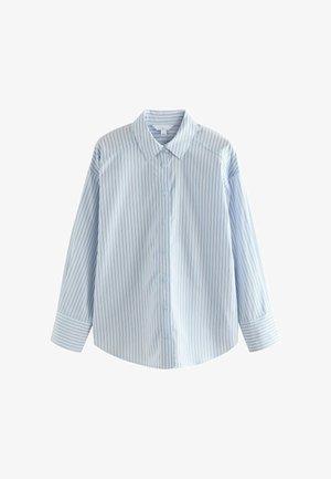 Next, REGULAR FIT - OVERSIZED BOYFRIEND LONG SLEEVE SHIRT . - Skjortebluser - light blue brown stripe