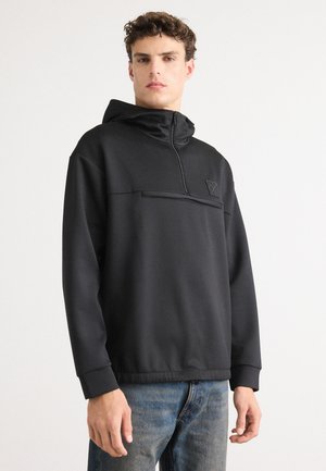 HEAVY ZIP ANORAK HOOD - Windbreaker - black