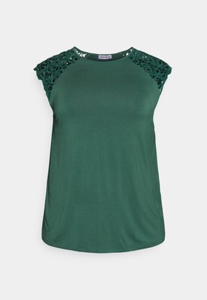 Print T-shirt - dark green