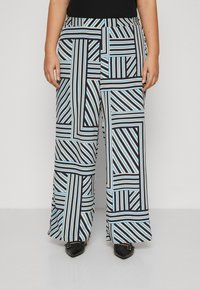 Vero Moda Curve - VMCGIJI IDO WIDE PANTS  - Kelnės - oatmeal Miniatiūros vaizdas 1