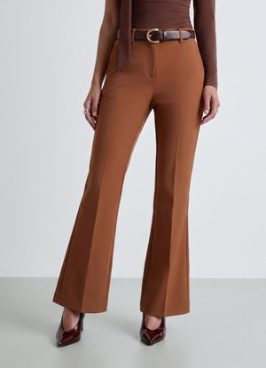 Calliope, PANTALONE LUNGO TINTA UNITA - Trousers - biscotto