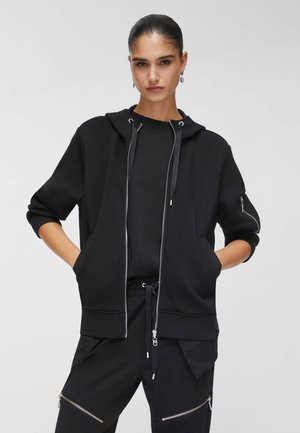 WITH HOOD - Sweatjacke - black