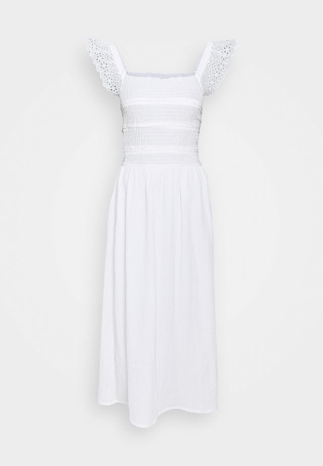 BROD SHIRRED DRESS - Freizeitkleid - white
