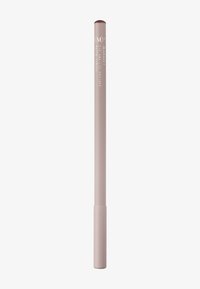 Eye pencil in a cylindrical shape, matte light pink packaging, with a smooth, refined tip and embossed white text.