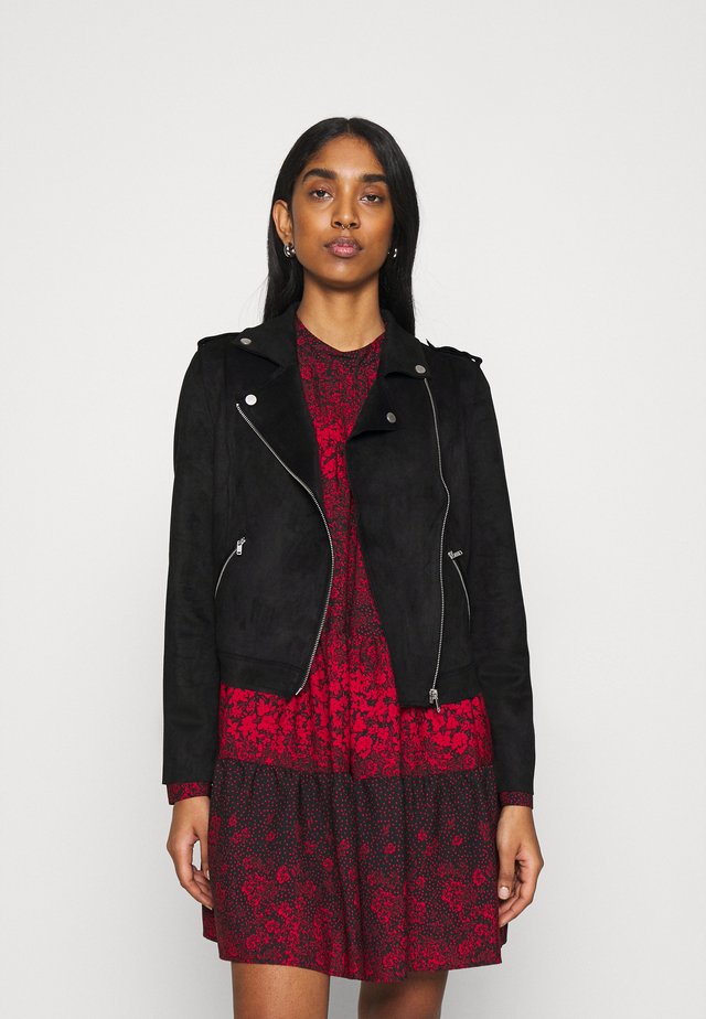 ONLMAYO-UP BIKER JACKET - Kunstlederjacke - black