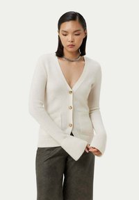GOBI Cashmere V-NECK - Kofta - white