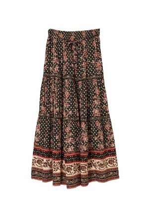 FatFace, MAXI SKIRT - Maxinederdele - black linear sketch floral