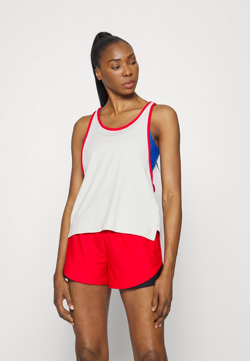 Damen Sportbekleidung | Under Armour KNOCKOUT TANK Top white/victory blue/stone/weiß - BV18632 Damen Sportbekleidung | Under Armour KNOCKOUT TANK Top white/victory blue/stone/weiß - BV18632