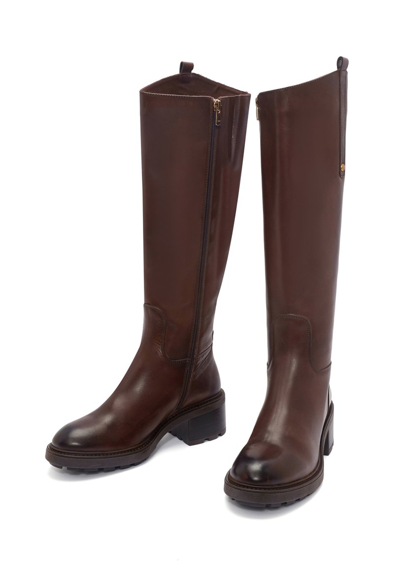 Suede Stivali Marroni Stivali Alti Rigidi Stivali Alti Al