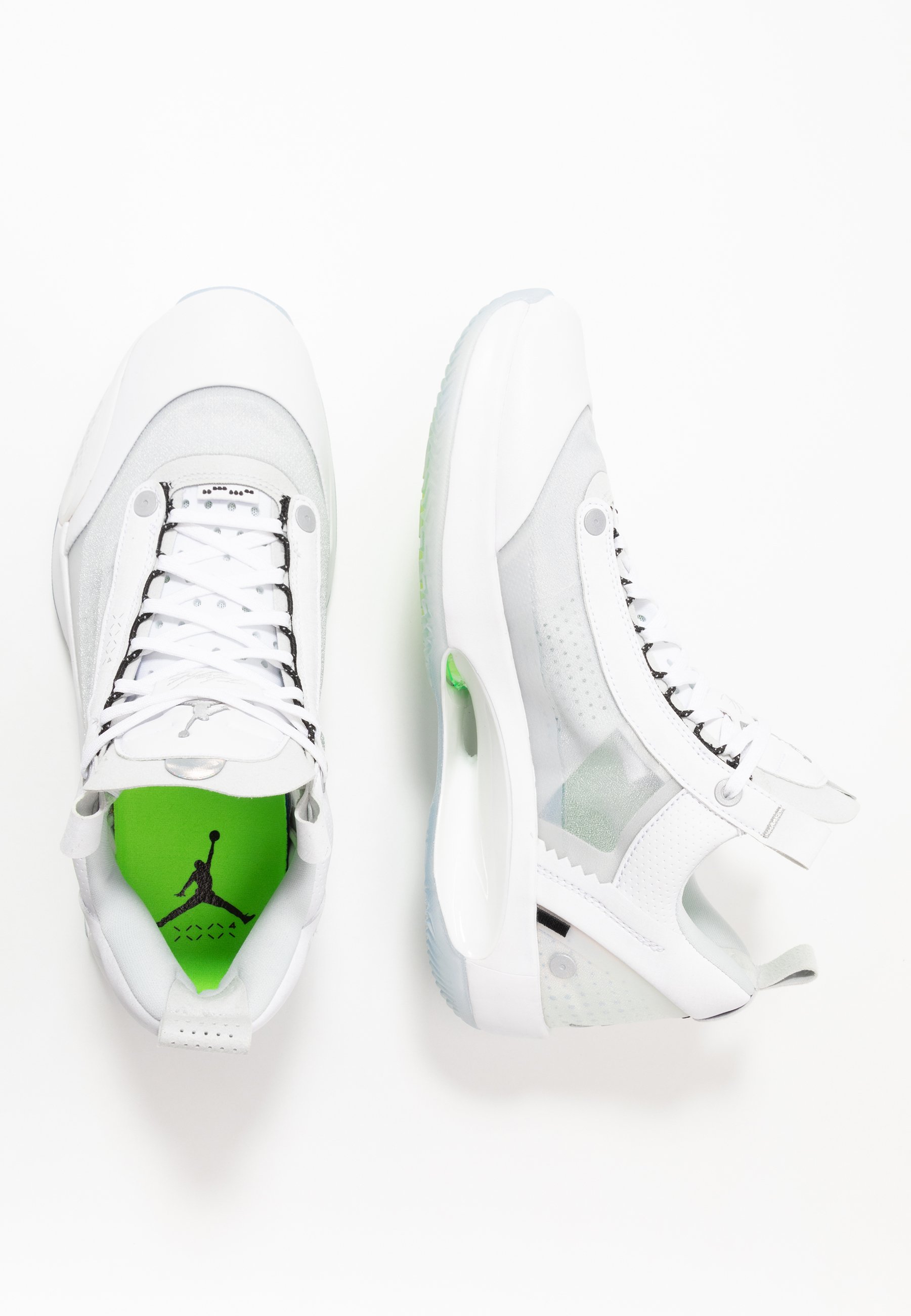 AIR XXXIV LOW Indoorskor whitemetallic silverpure platinumelectric green AIR XXXIV LOW Indoorskor whitemetallic silverpure platinumelectric green