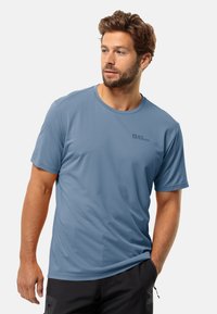 Jack Wolfskin DELGAMI S/S  - T-Shirt sport - blue