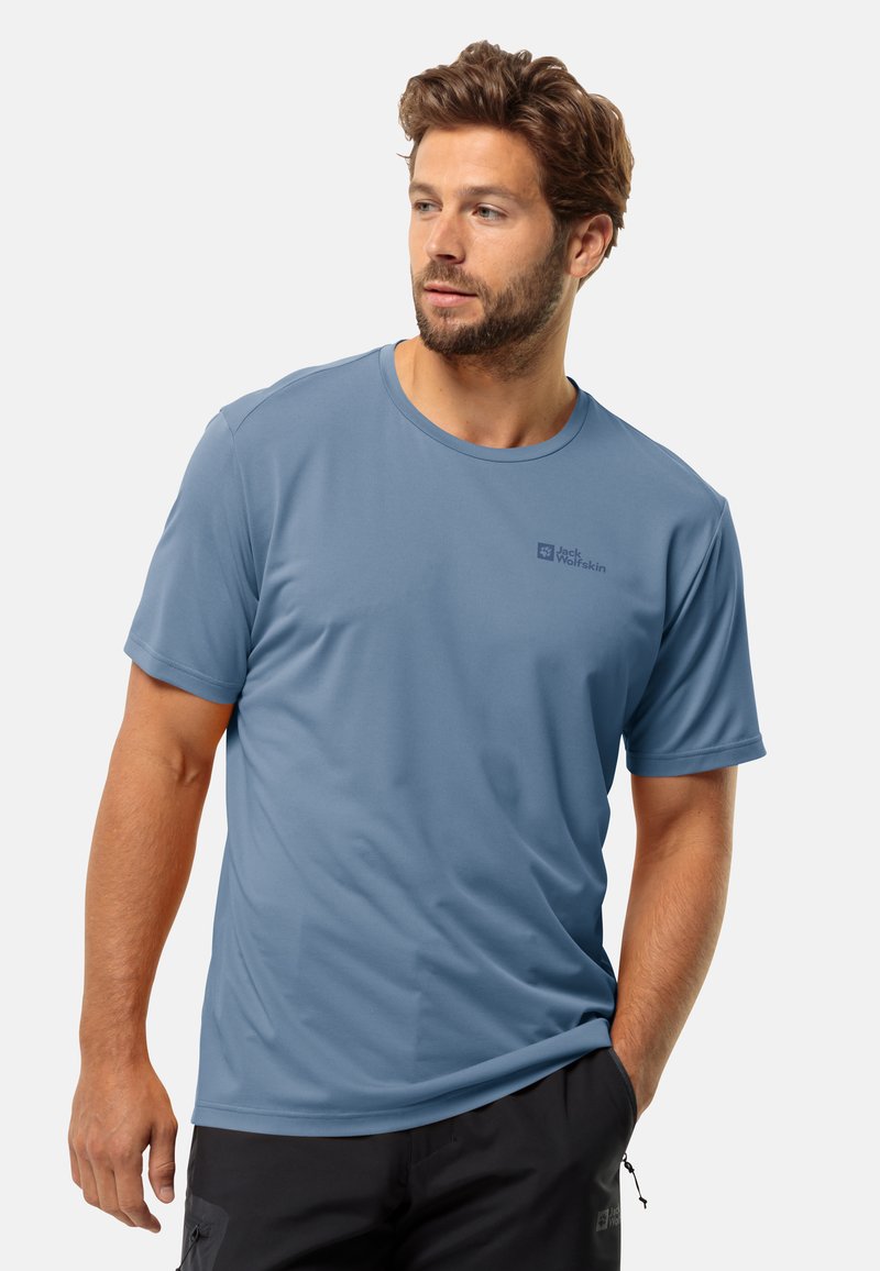 Jack Wolfskin DELGAMI S/S  - T-Shirt sport - blue