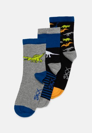 Skechers ONLINE BOYS DINOSAUR 3 PACK - Chaussettes - white mix