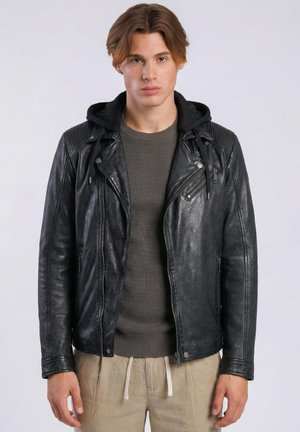 Leren jas - black