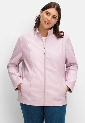 Sheego Faux leather jacket - rosé