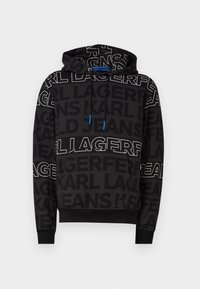 REGULAR TEXT HOODIE - Športni pulover - black/white