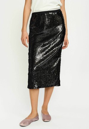 MADDISON MIDI - Fustă tip creion - black