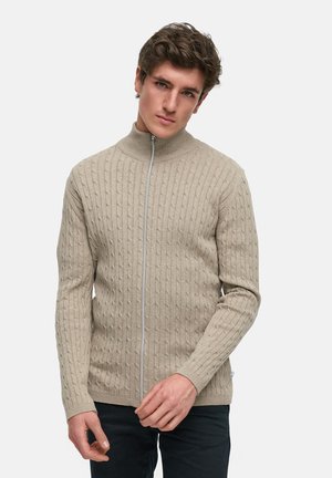 Kronstadt CABLE - Chaqueta de punto - beige mix