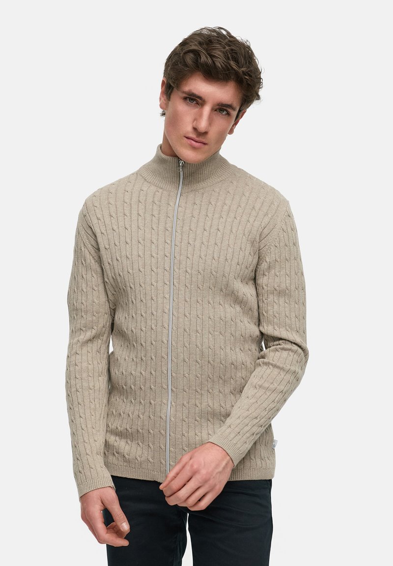 Kronstadt CABLE - Kardigán - beige mix